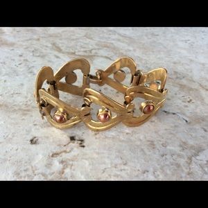 Brass and Cooper Boho Tribal Heart Link Bracelet